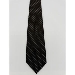 Wembley Wemlon Tie Brown Neat Pattern Skinny 56" x 3" Vintage Necktie